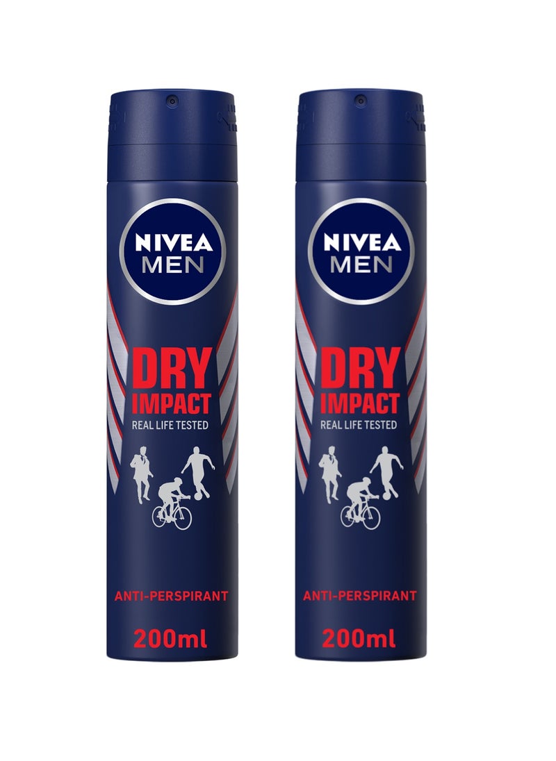 Antiperspirant Spray Dry Impact Pack of 2