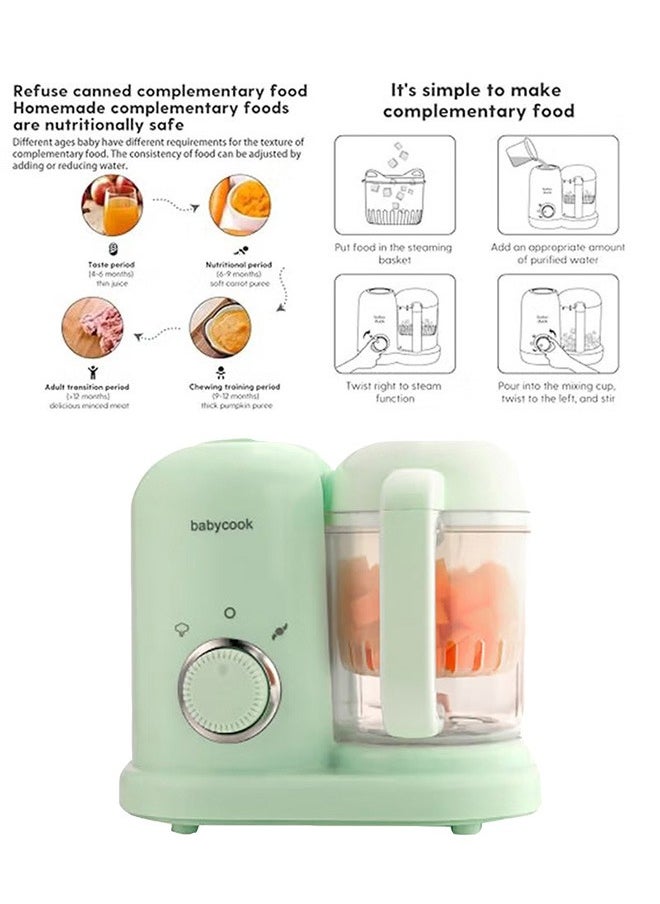 Baby Food Processor, Baby Cooking Machine,Babycook， Baby Food Supplement Machine,  Baby Multi Function Cooking And Stirring All In One Machine，Green