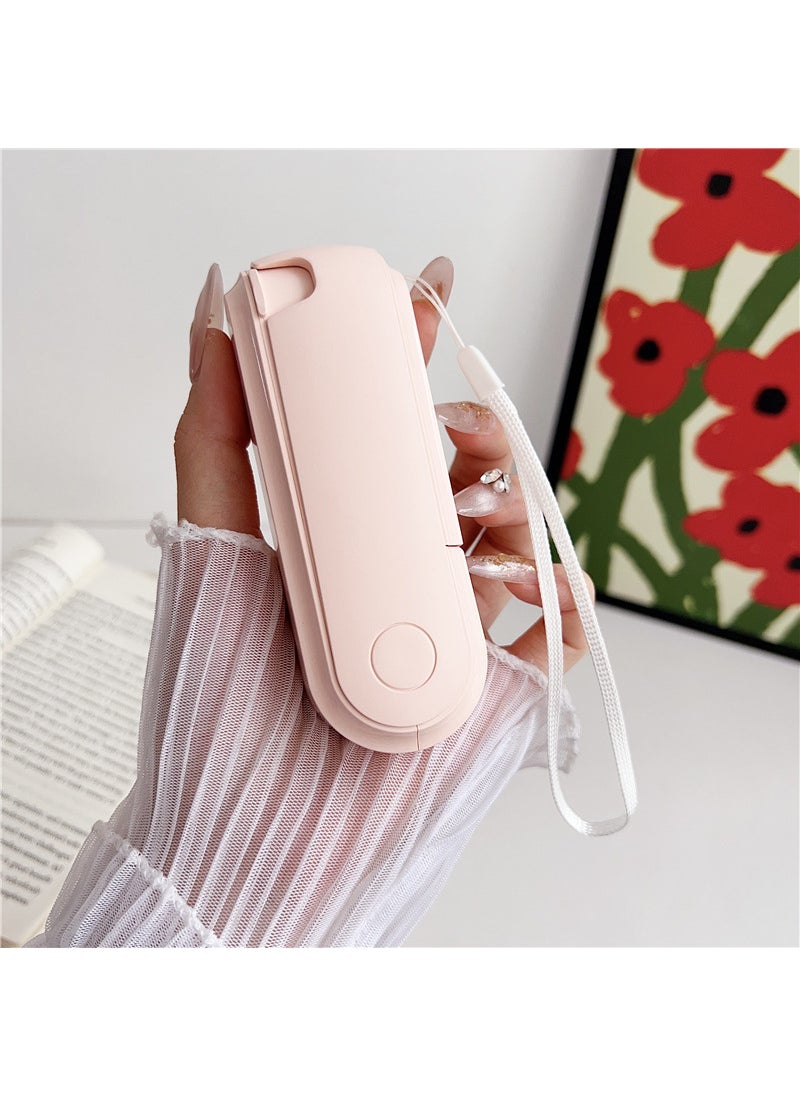 Rechargeable Mini USB Fan with Custom LogoF06 pink [Android interface/1200mAh function: foldable/mobile phone bracket/mirror]] F06 pink [Android interface/1200mAh function: foldable/mobile phone bracket/mirror]]