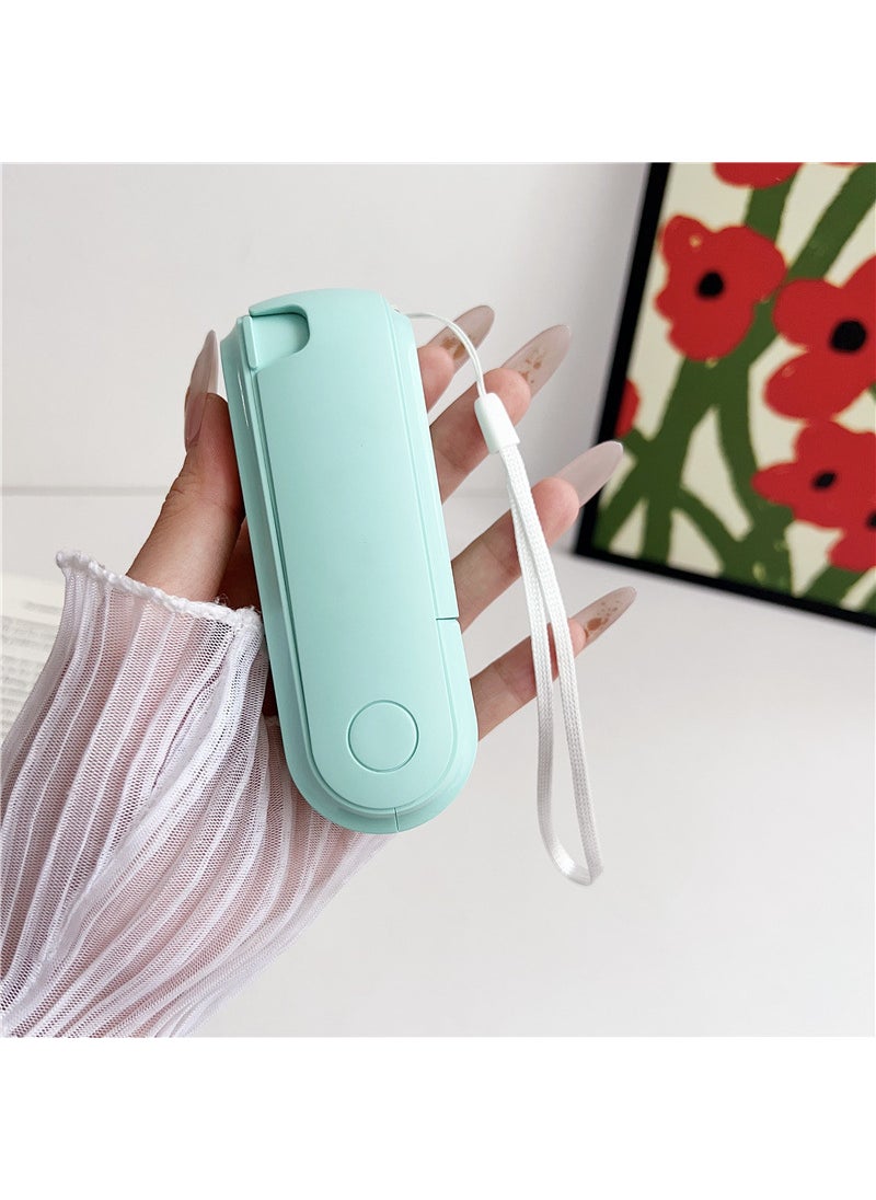 Rechargeable Mini USB Fan with Custom LogoF06 green [Android interface/1200mAh function: foldable/mobile phone bracket/mirror]] F06 green [Android interface/1200mAh function: foldable/mobile phone bracket/mirror]]