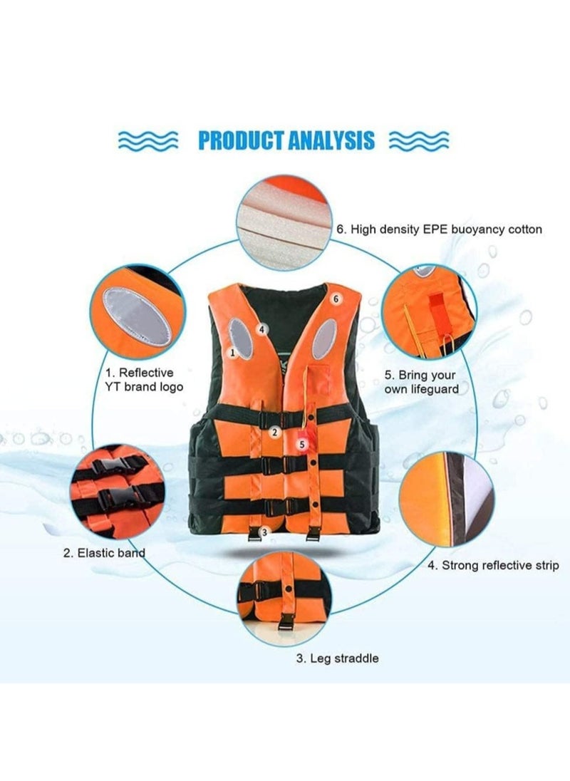 Swimming jacket, latest style, safety jackets, size Large (orange)