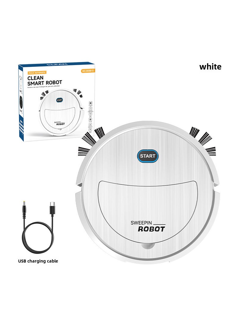 2024 Smart Robot Vacuum 3-in-1 Sweep Suction Mop White