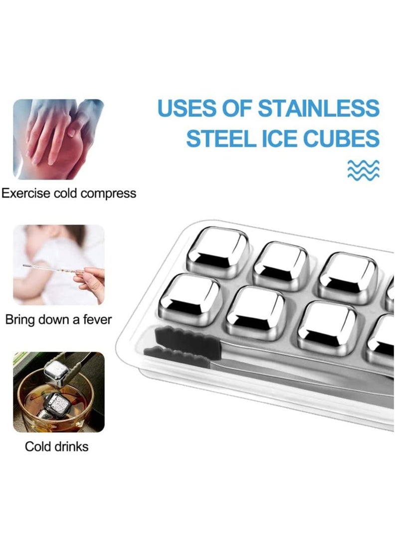 Creative Stainless Steel Ice Cube, Reusable Cooling Metal Ice Grains for Drinks, No-Dilution Not-melt Cooling Fast Cooler Drinks Cube