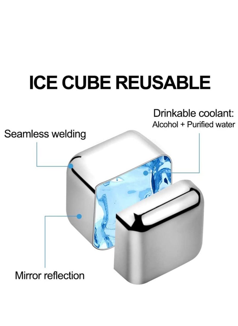 Creative Stainless Steel Ice Cube, Reusable Cooling Metal Ice Grains for Drinks, No-Dilution Not-melt Cooling Fast Cooler Drinks Cube