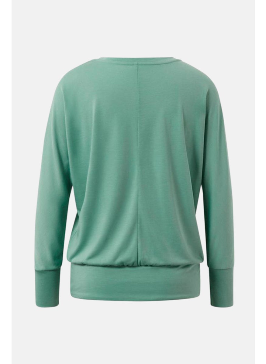 Women Sportswear Fit Long Sleeve Training Top, Green