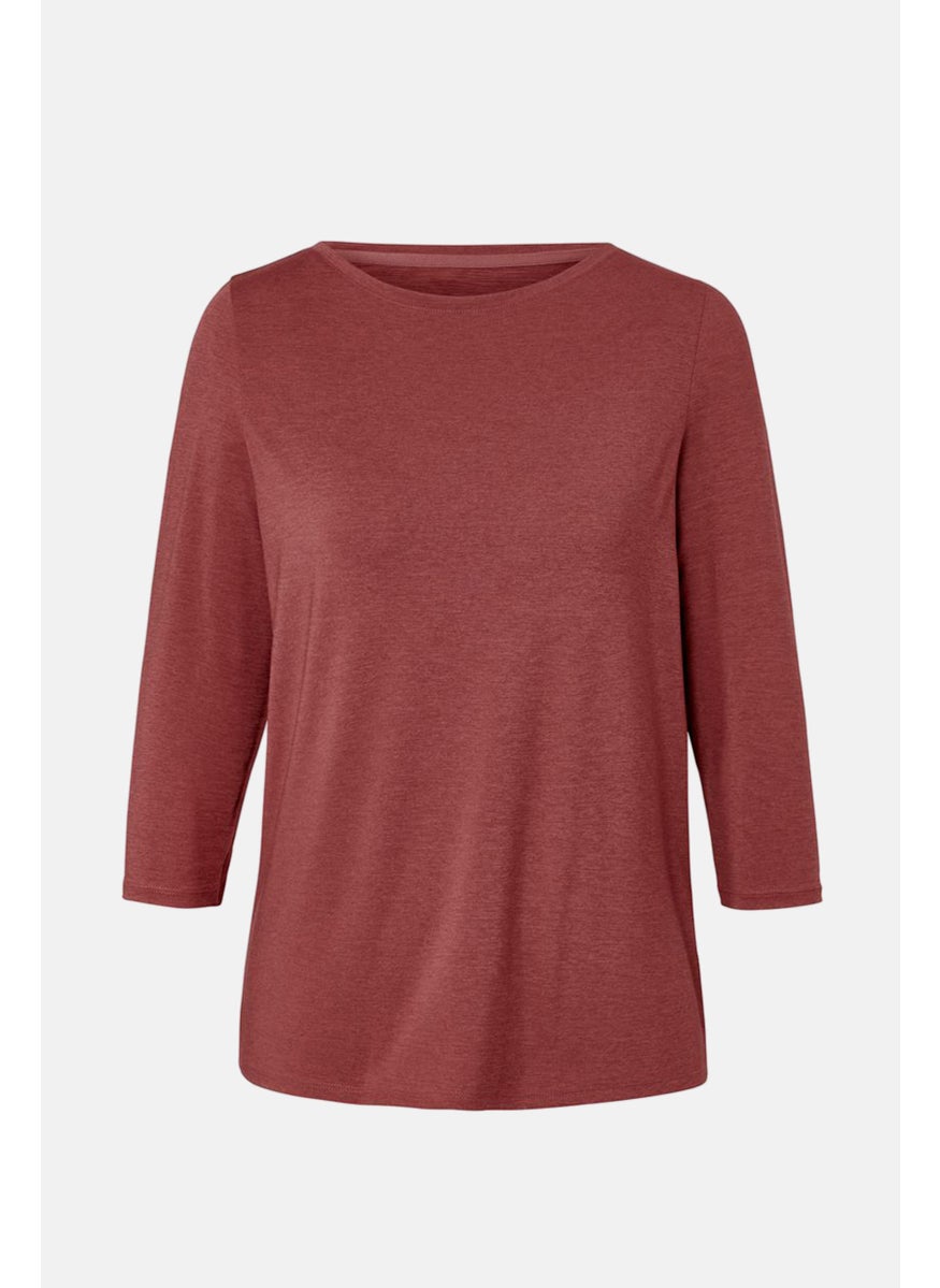 Women Sportswear Fit Long Sleeves Training T-Shirt, Maroon