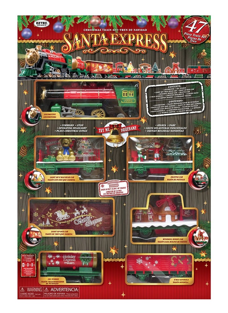 Santa Express Light-Up Christmas Train Set