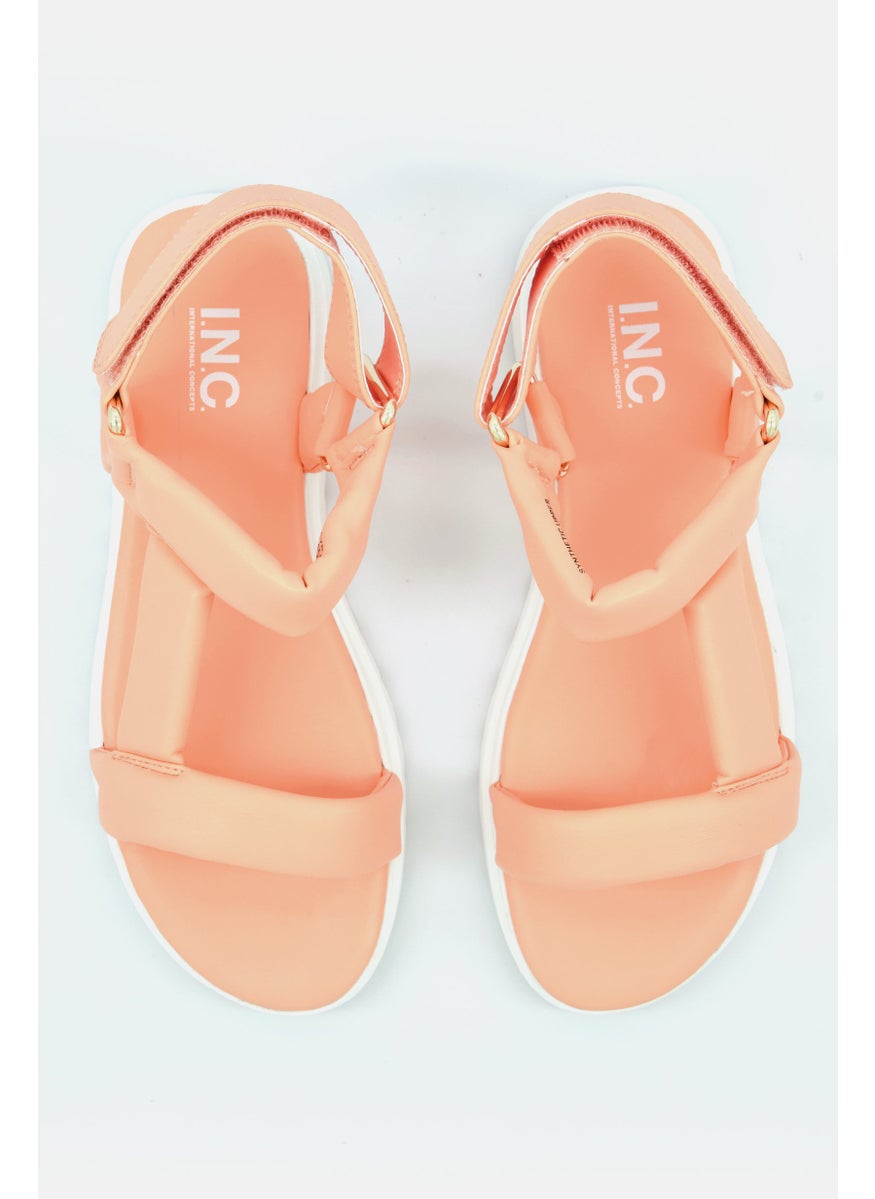 Kids Girl Dakota Velcro Sandal, Orange