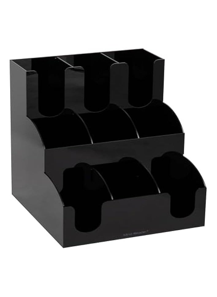 9 Compartment 3 Layer Organizer, 36 x 36 x 36.5, Black