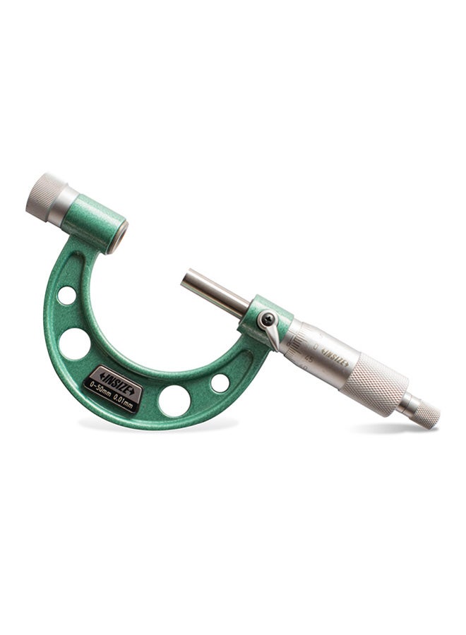 Outside Micrometer With Interchangeable Anvils Green/Silver