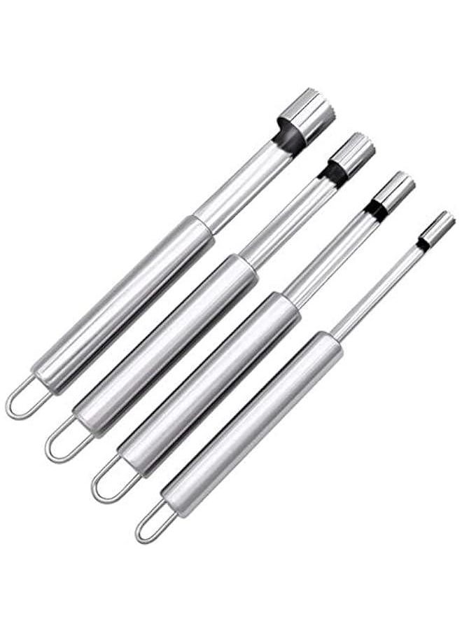 4PCS Stainless Steel Hawthorn Corer Red Date Seed-remover Stainless Steel Fruit Apple Corer Kitchen Gadget
