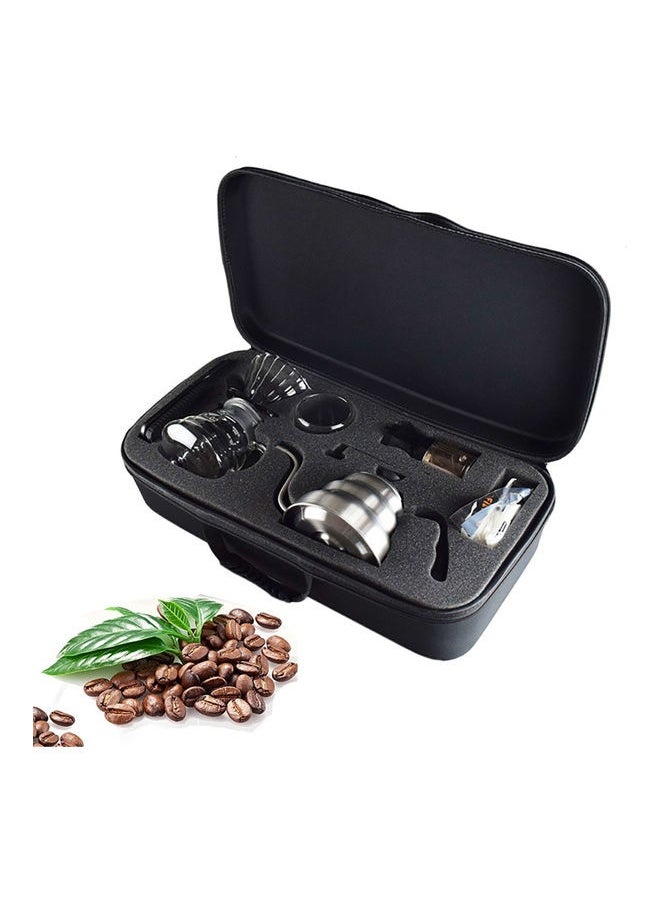 Portable Pour Over Drip Coffee Maker Set With Travel Case Black 43x29x12.5cm