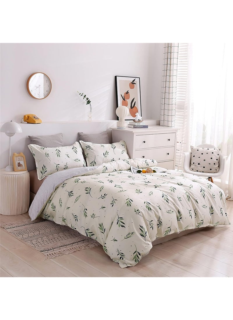 Printed Comforter Set Single Size Premium Cotton Bedding Set 6 Pieces Soft Comforter with Fitted Sheet 4 Pillowcases Wrinkle Fade & Resistant Free Extra Soft Deep Pocket Comforter Set for Single Size