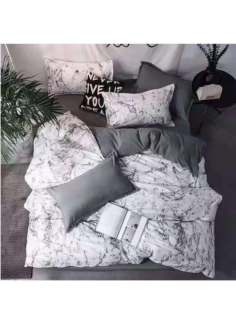 Lightweight Super Soft Easy Care Cotton 6-Piece Comforter Set with 4 Pillowcases and Deep Pocket Fitted Sheet Elegant Design Comforter Set for Single Size