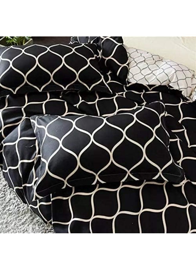 Lightweight Super Soft Easy Care Cotton 6-Piece Comforter Set with 4 Pillowcases and Deep Pocket Fitted Sheet Elegant Design Comforter Set for Single Size