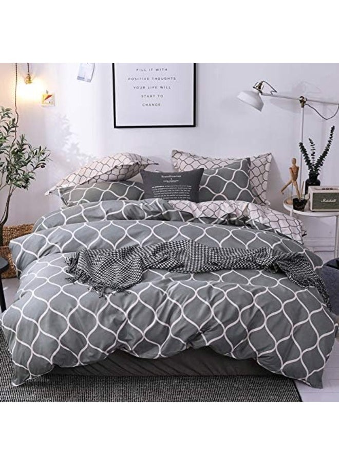 Printed Comforter Set Single Size Premium Cotton Bedding Set 6 Pieces Soft Comforter with Fitted Sheet 4 Pillowcases Wrinkle Fade & Resistant Free Extra Soft Deep Pocket Comforter Set for Single Size