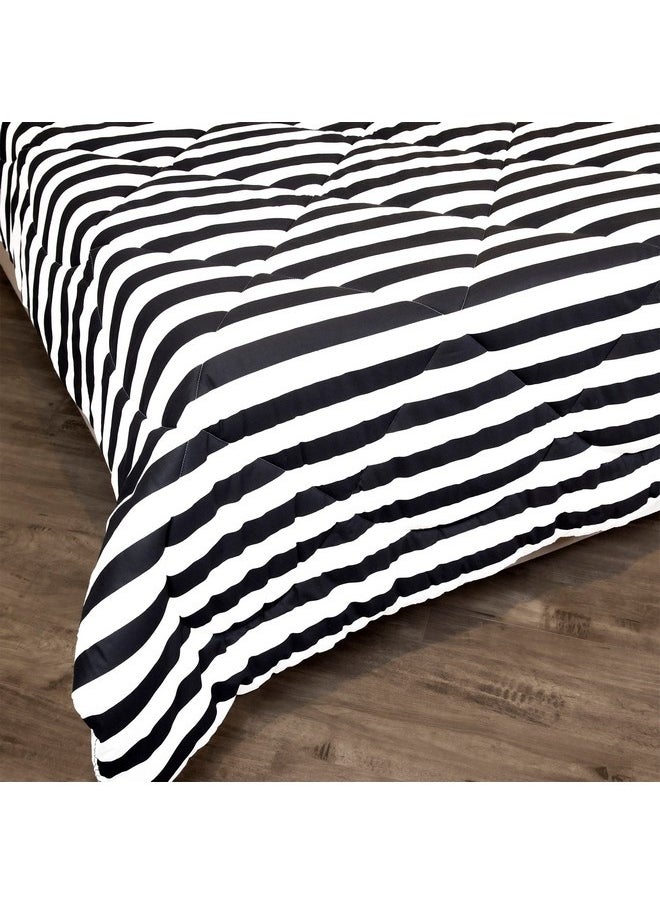 Malta 3-Pieces Striped Printed Cotton King Comforter Set 240 x 220 cm