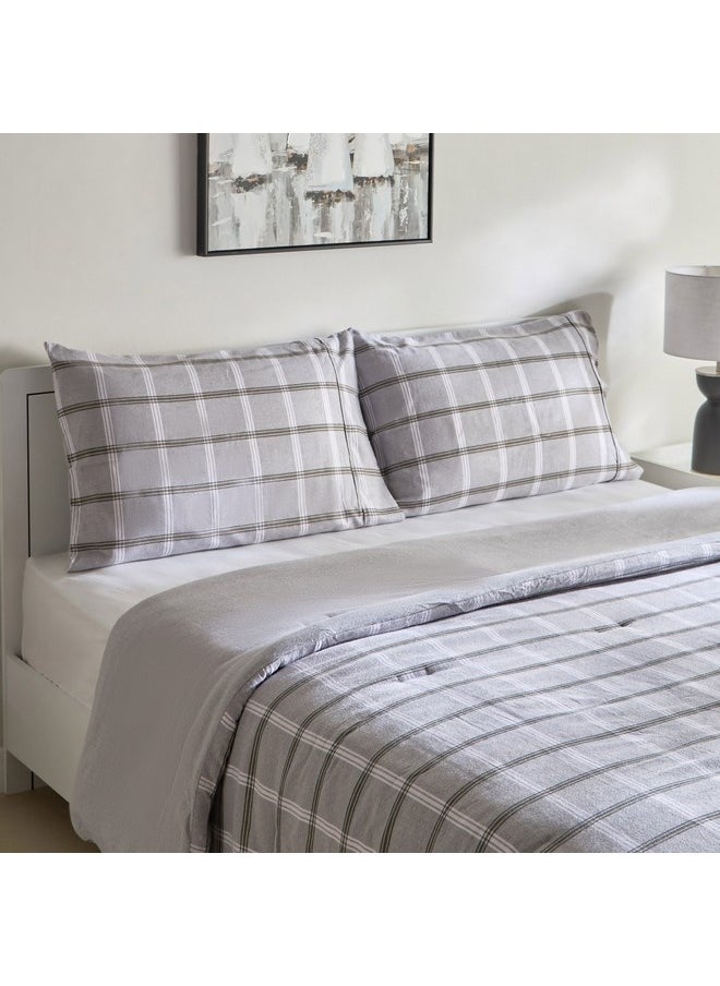 Snug Harbor 3-Pieces Cotton Flannel King Comforter Set 240 x 220 cm