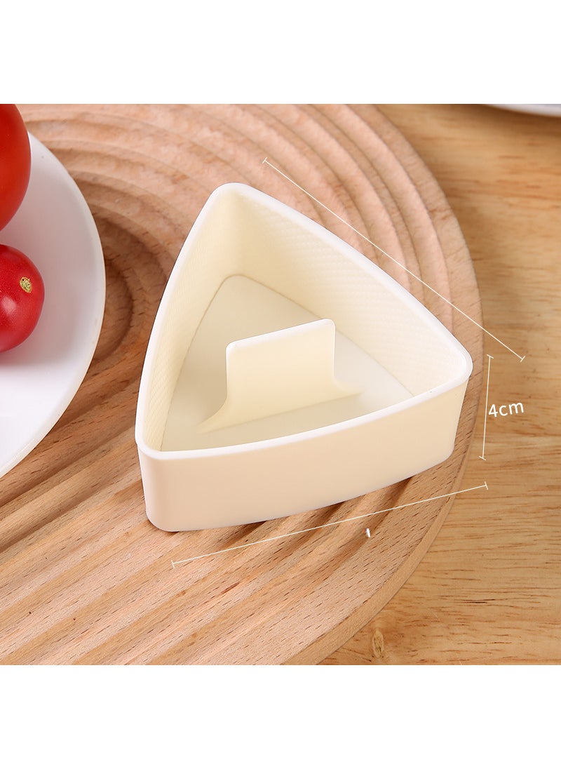 1 x 5 pcs Japanese Triangle Onigiri Mold for Large Bento Sushi Beige (color box packaging)