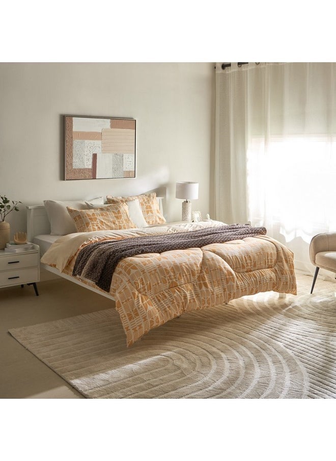 Matrix Coral Microfiber Queen Comforter 240 x 200 cm
