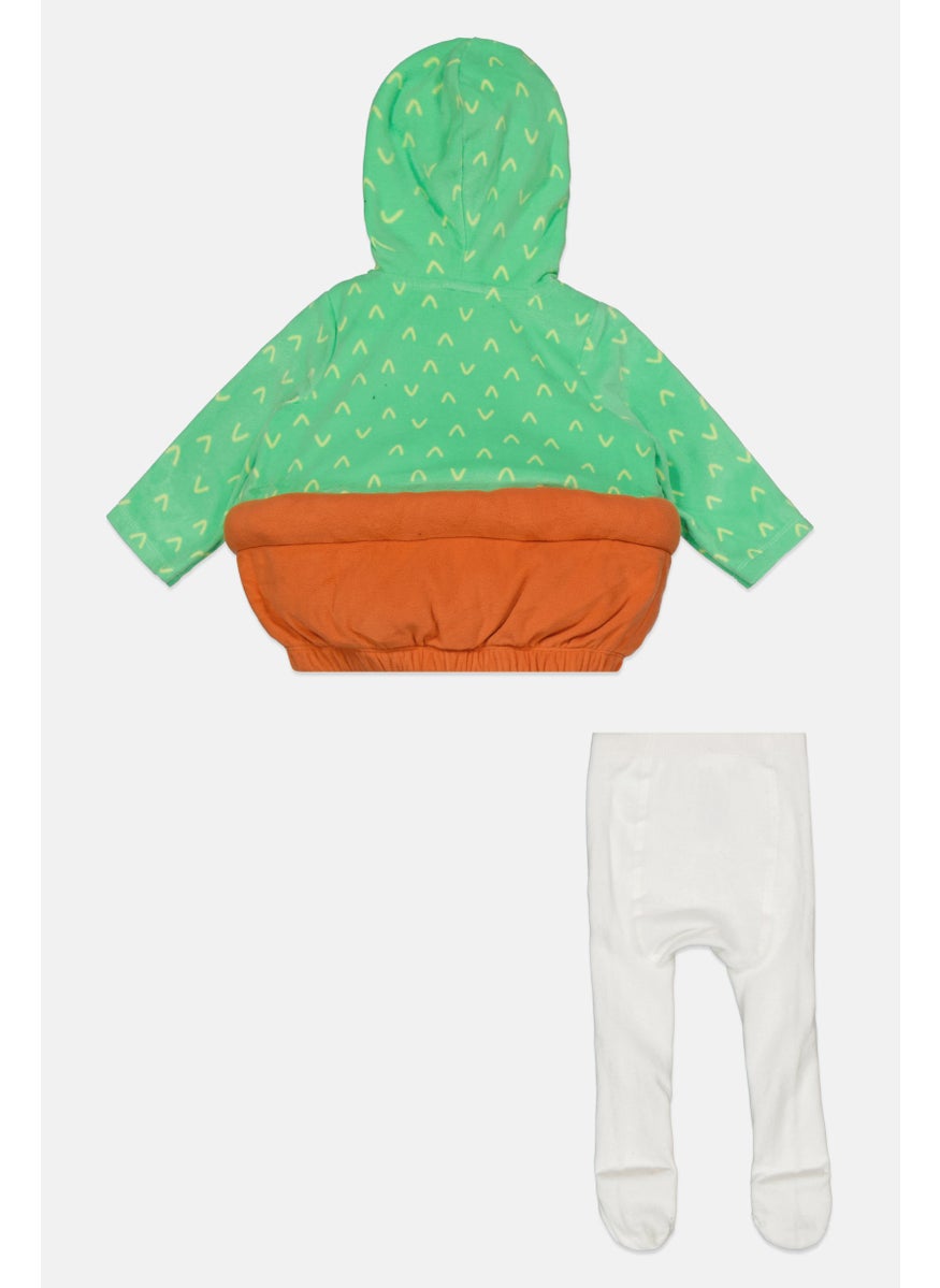 Toddlers Girl 2 Pieces Cactus Costume Set, Green/White