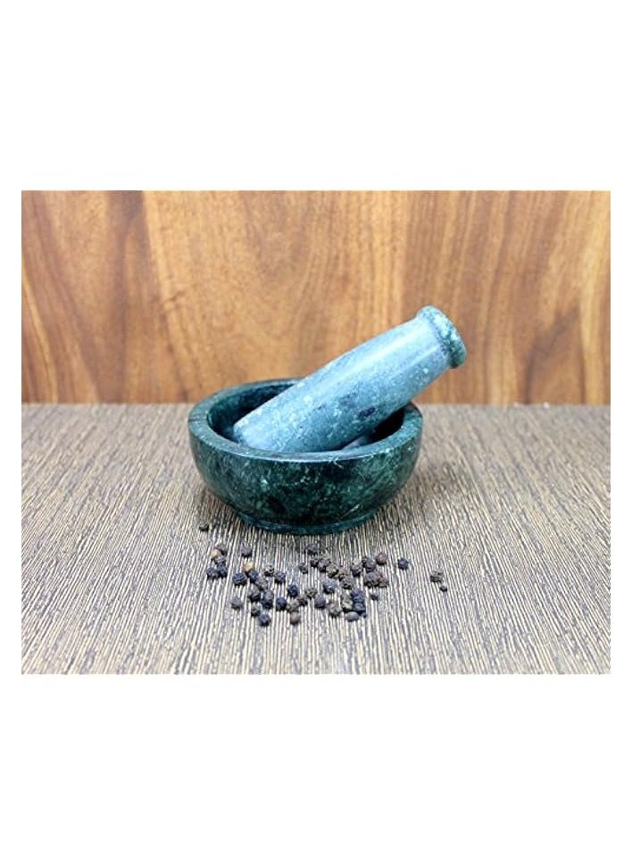Diameter Natural Stone Mortar And Pestle Set As Spice Grinder, Medicine Masher - Okhli And Musal