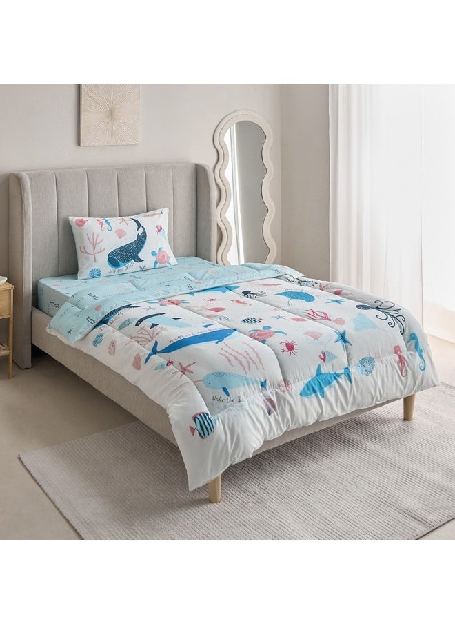 Joy Sea World Marine 2-Pieces Cotton Twin Comforter Set 160 x 220 cm