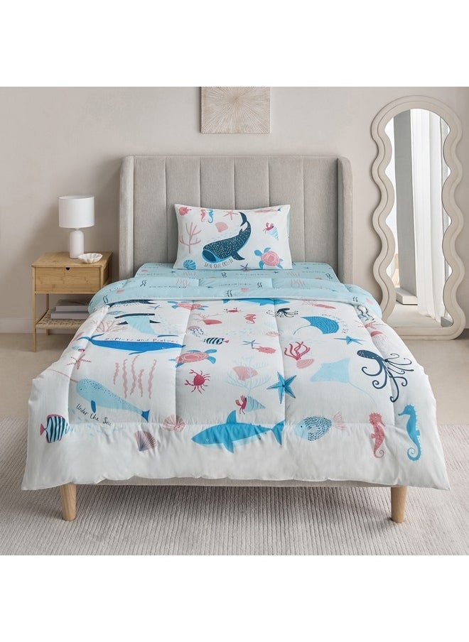 Joy Sea World Marine 2-Pieces Cotton Twin Comforter Set 160 x 220 cm