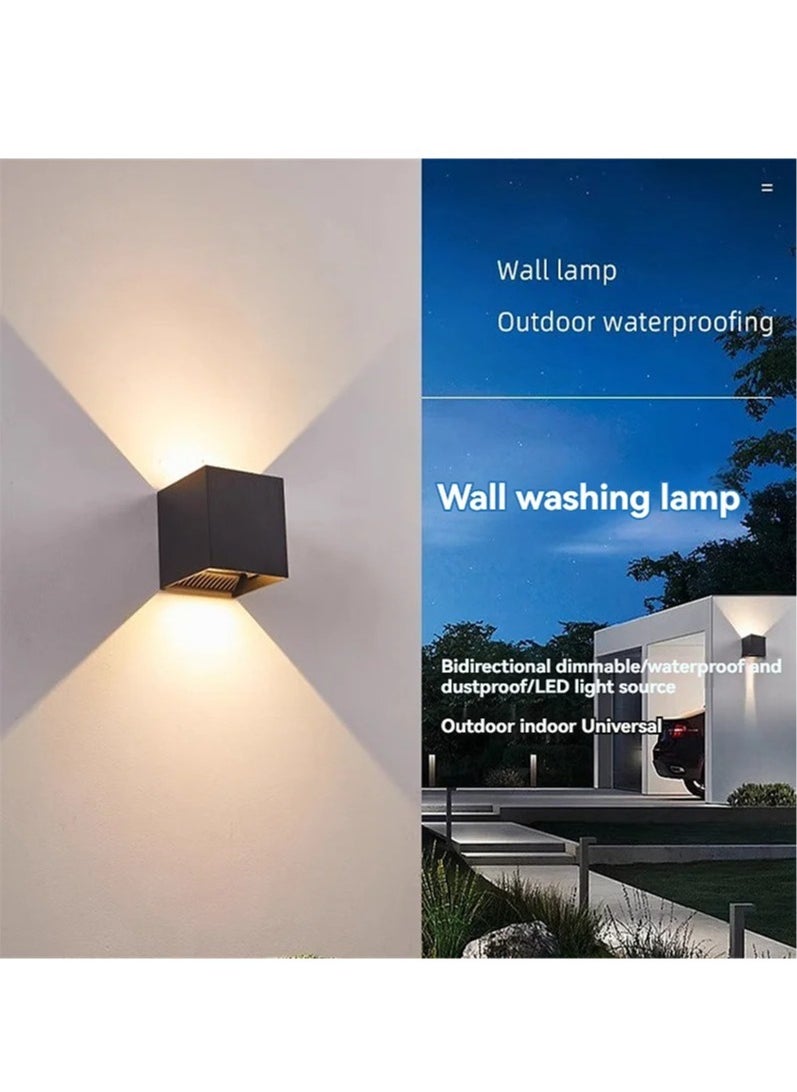 12W IP65 LED Wall Lamp Outdoor Sconce, Balcony Porch Light Garden Yard Aisle, Decor Lighting Indoor Bedside Lamp, Aluminium AC110V 220V