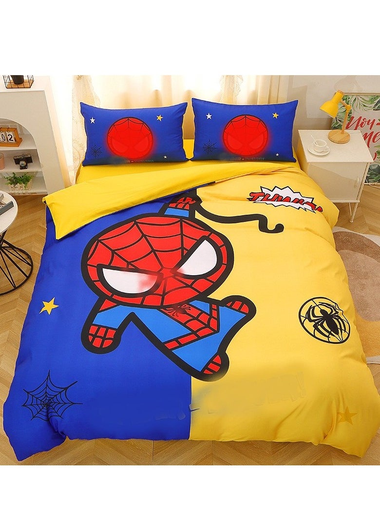 3 Piece Kids Bedding Printed Boys Luxury Printed Duvet Cover Comforter Set Cotton Multicolour 150 x 200 cm