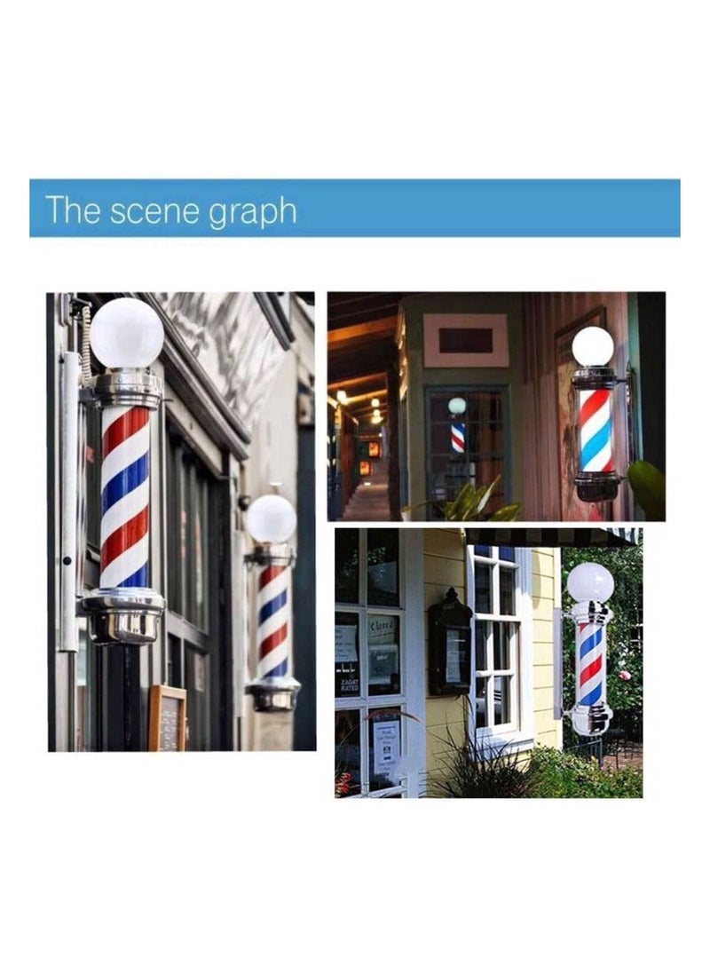 Globalstar Wall Mount Barber Shop Rotating Pole With Light 902 – High-Quality ABS & Painted Iron, Energy-Efficient and Stylish Design for Modern Barbershops