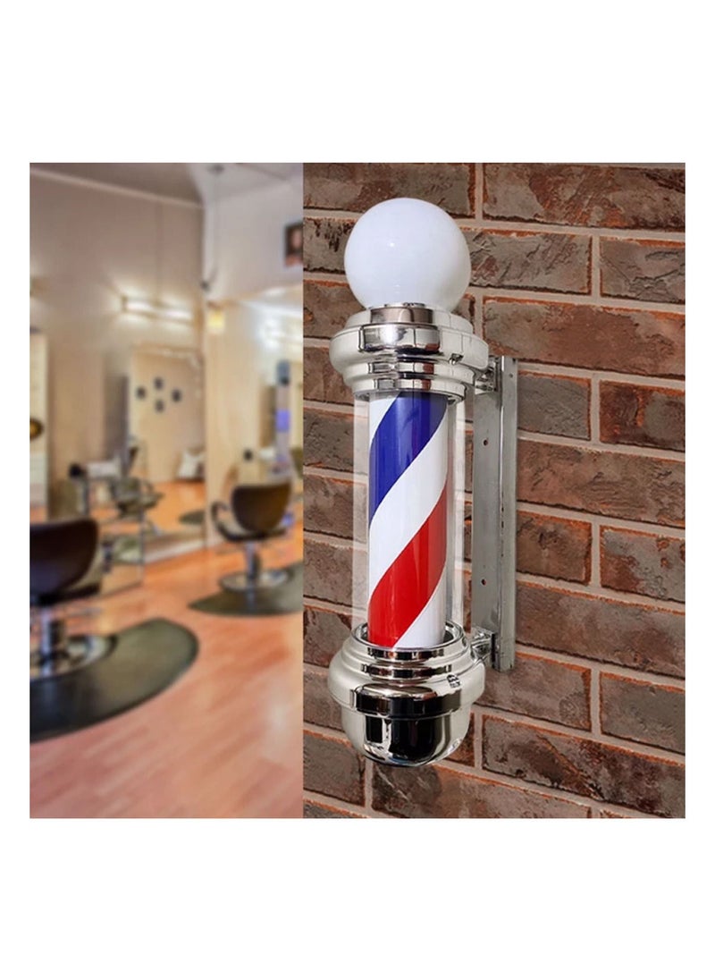 Globalstar Wall Mount Barber Shop Rotating Pole With Light 902 – High-Quality ABS & Painted Iron, Energy-Efficient and Stylish Design for Modern Barbershops