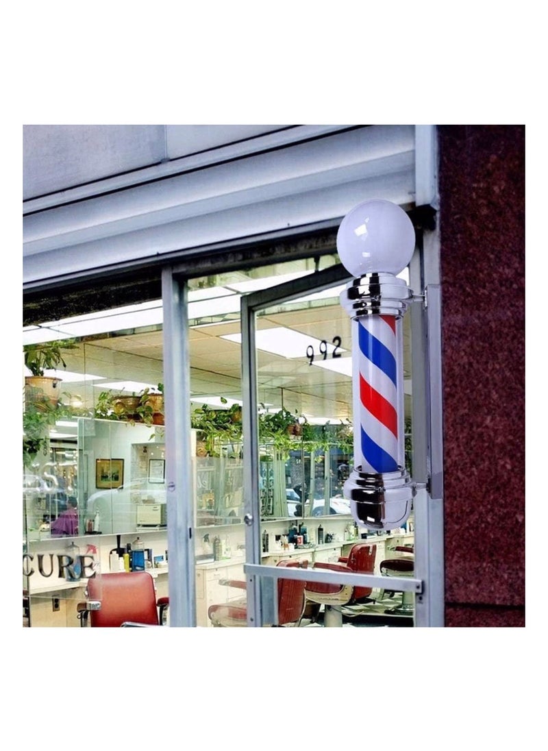 Globalstar Wall Mount Barber Shop Rotating Pole With Light 902 – High-Quality ABS & Painted Iron, Energy-Efficient and Stylish Design for Modern Barbershops