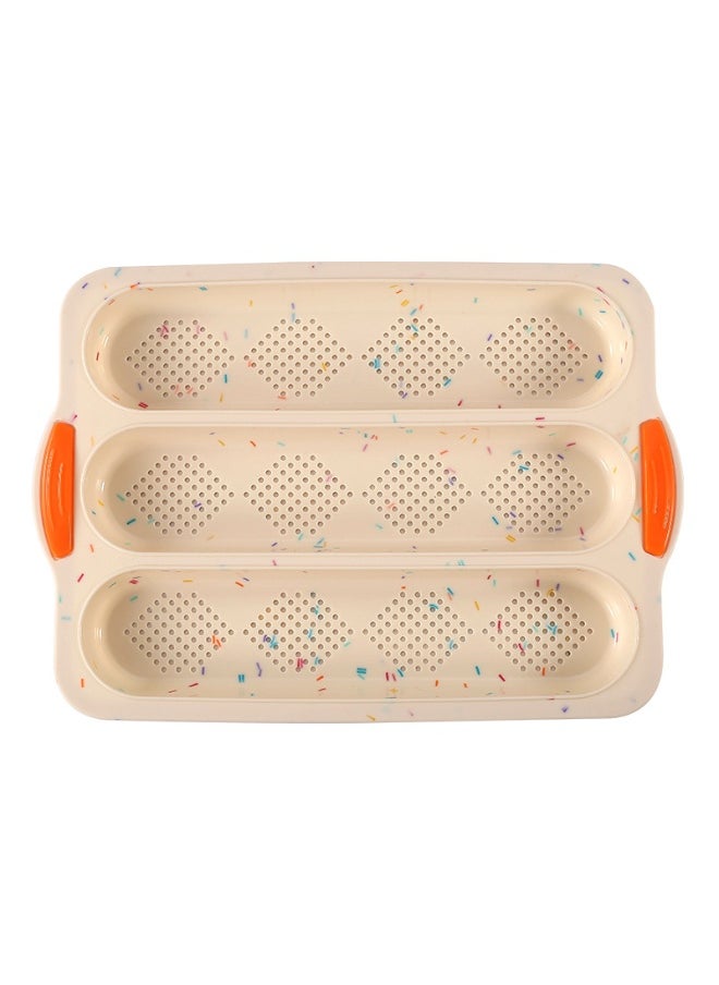 Silicone Baking Tools - Three-Slot French Bread Baking Pan with Easy Release Baguette Molds