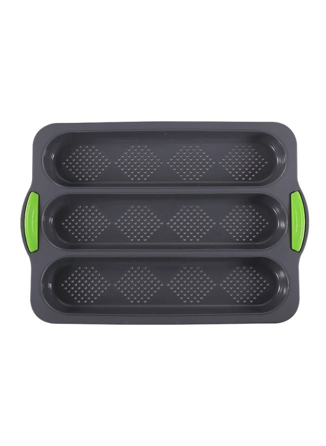 Silicone Baking Tools - Three-Slot French Bread Baking Pan with Easy Release Baguette Molds