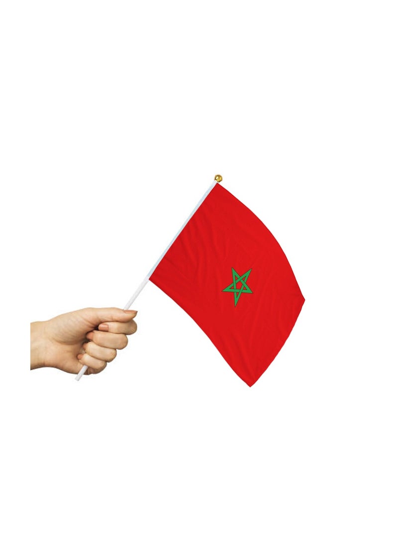 Morocco Mini Hand Flags For Celebration Small Stick Hand Held Flags Great Souvenirs And Party Favors Handheld Flags For Kids And Adults Decorations Country Flags,Festival Events