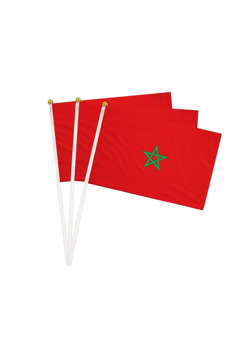 Morocco Mini Hand Flags For Celebration Small Stick Hand Held Flags Great Souvenirs And Party Favors Handheld Flags For Kids And Adults Decorations Country Flags,Festival Events