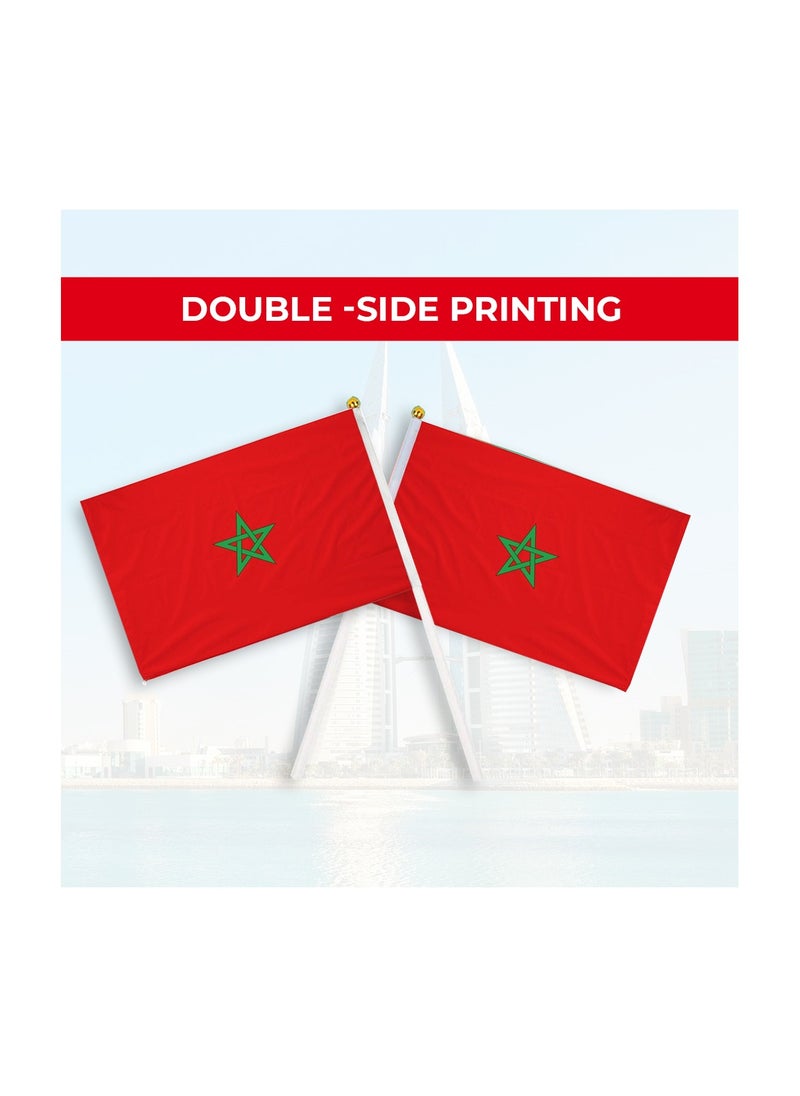 Morocco Mini Hand Flags For Celebration Small Stick Hand Held Flags Great Souvenirs And Party Favors Handheld Flags For Kids And Adults Decorations Country Flags,Festival Events