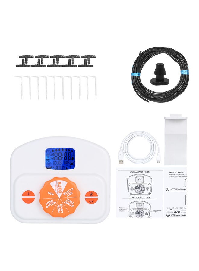 Automatic Drip Irrigation Emitter System Controller With Accessories Multicolour