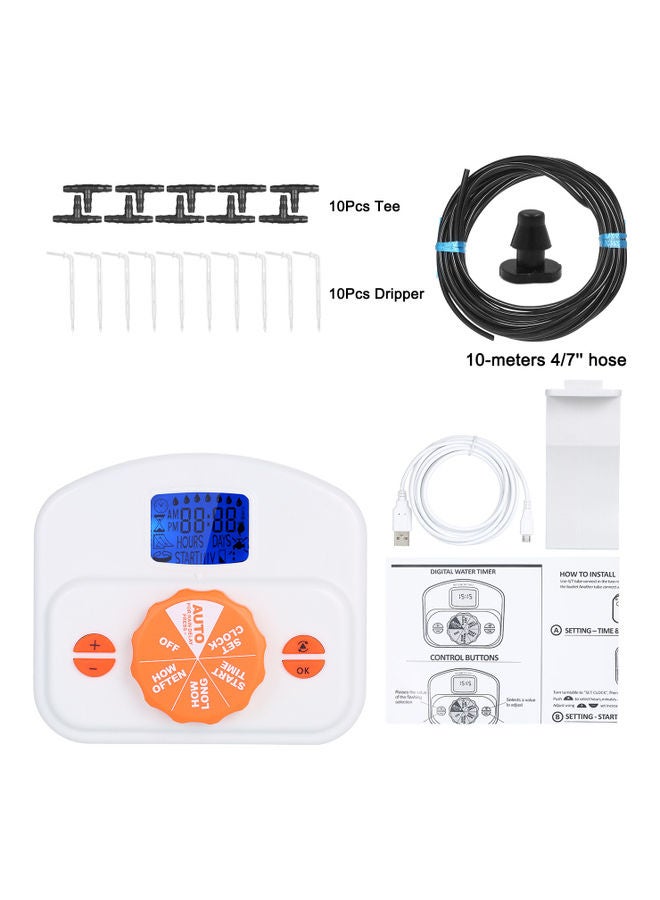 Automatic Drip Irrigation Emitter System Controller With Accessories Multicolour