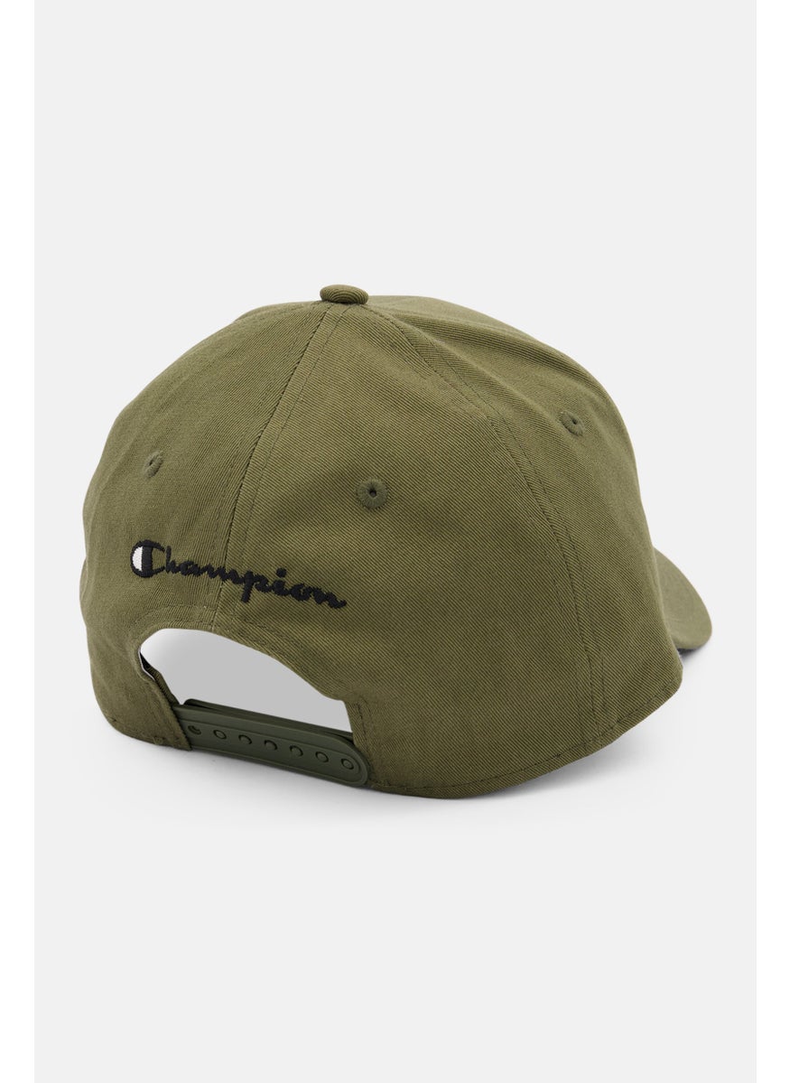 Men Embroidered Logo Adjustable Cap, Olive