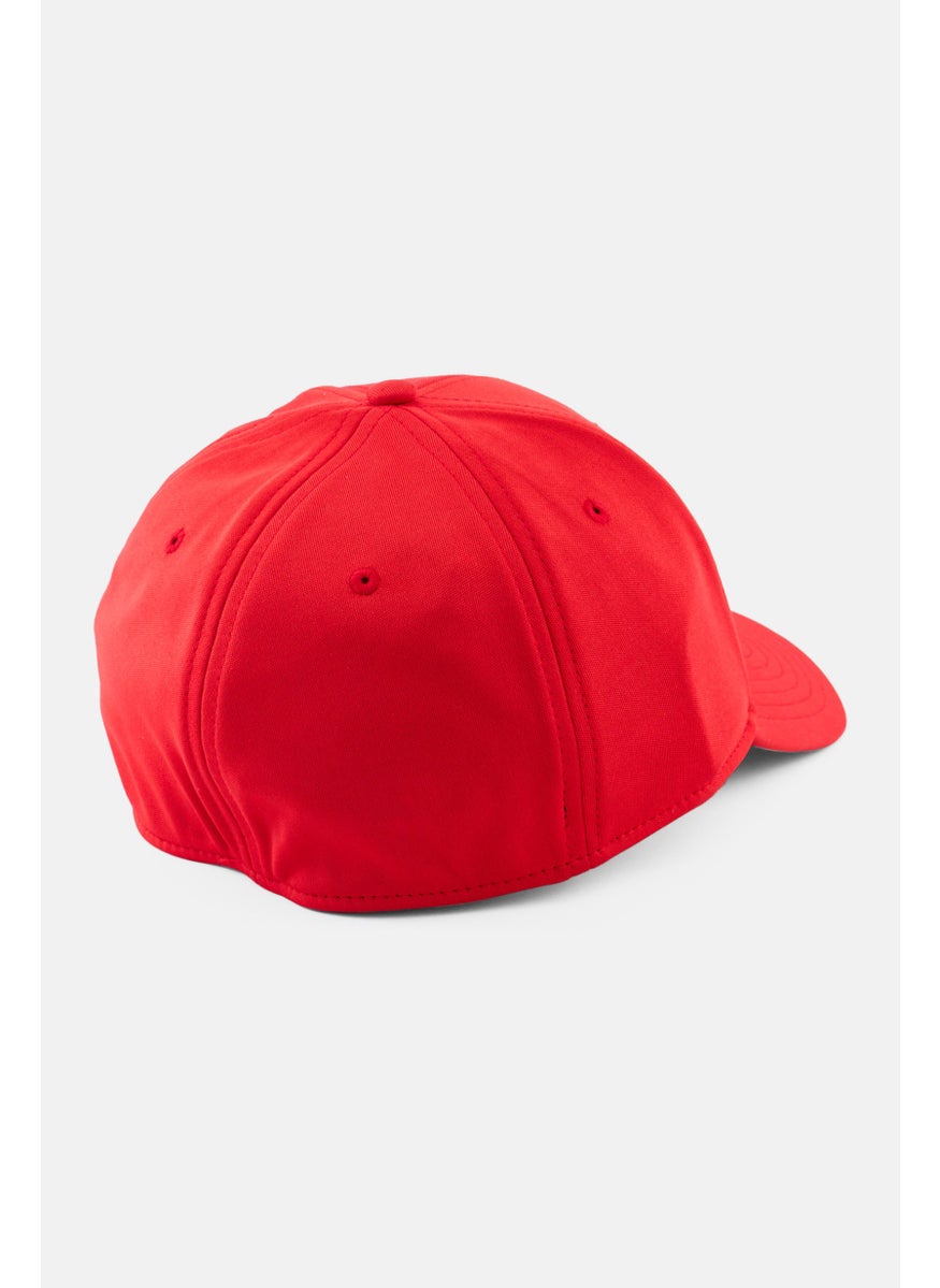 Men Brand Logo Cap, Red