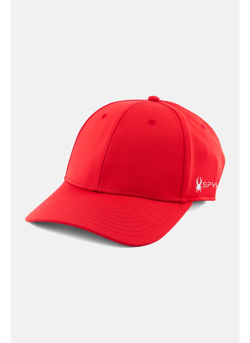 Men Brand Logo Cap, Red