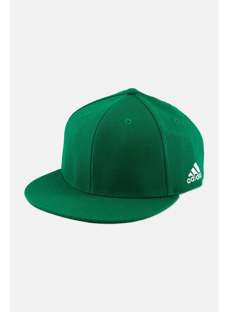 Men Flat Visor Flex Snapback Cap, Green