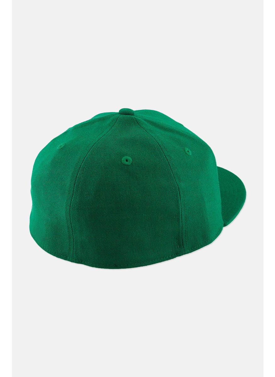 Men Flat Visor Flex Snapback Cap, Green