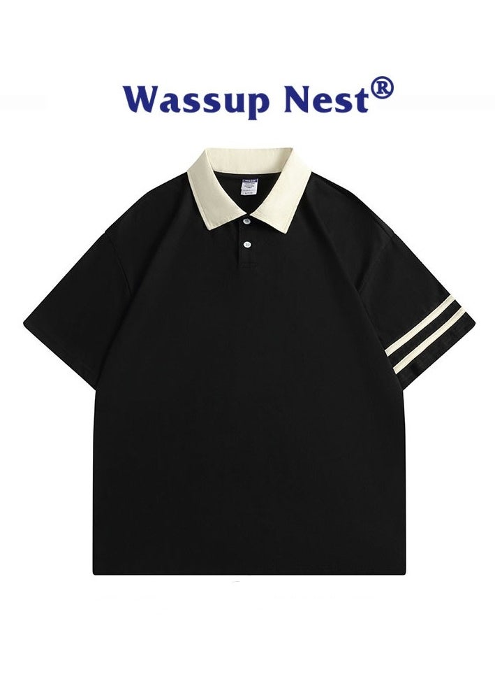 New WASSUP NEST Loose Casual Polo Shirt