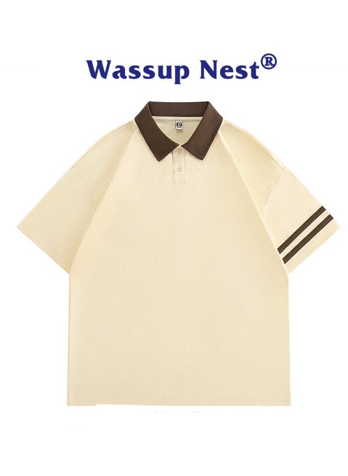 New WASSUP NEST Loose Casual Polo Shirt