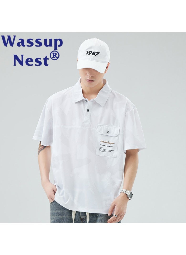 New WASSUP NEST Loose Casual Polo Shirt