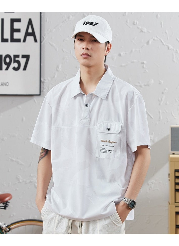 New WASSUP NEST Loose Casual Polo Shirt