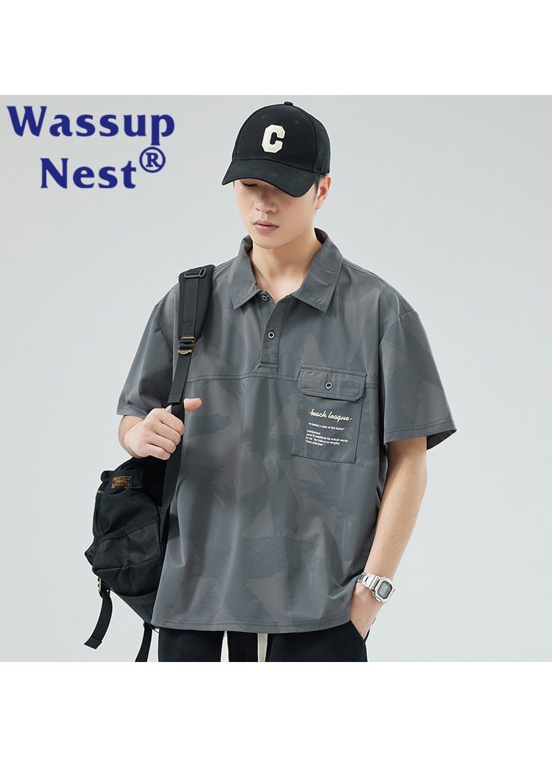 New WASSUP NEST Loose Casual Polo Shirt